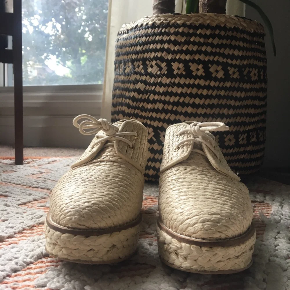 Shellys London Raffia Wedges - Picture 3 of 7